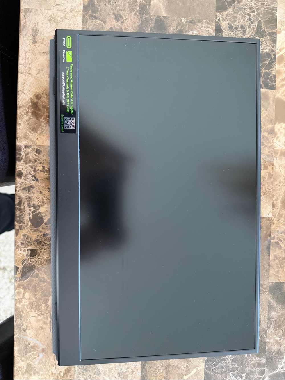 Portable 15.6" Black Laptop Monitor